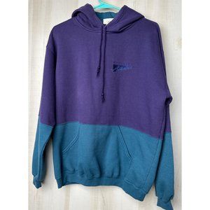 Northern Reflections Vintage Women's Blue Purple Hoodie Sweatshirt SZ L